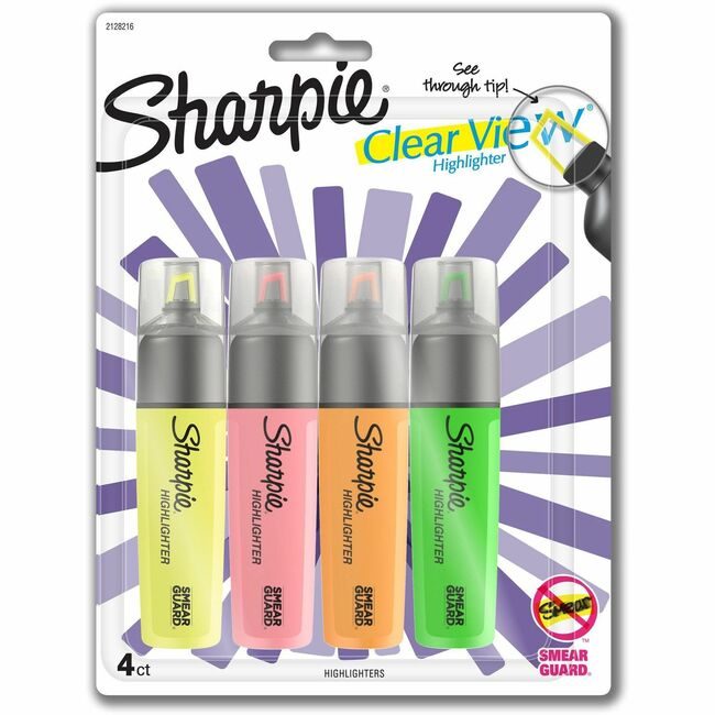 Sharpie / Expo / Prismacolor / Sanford Newell Brands / Sanford Sharpie / Expo / Prismacolor / Highlighter Clrvw Chisl 4 Pack SAN2128216