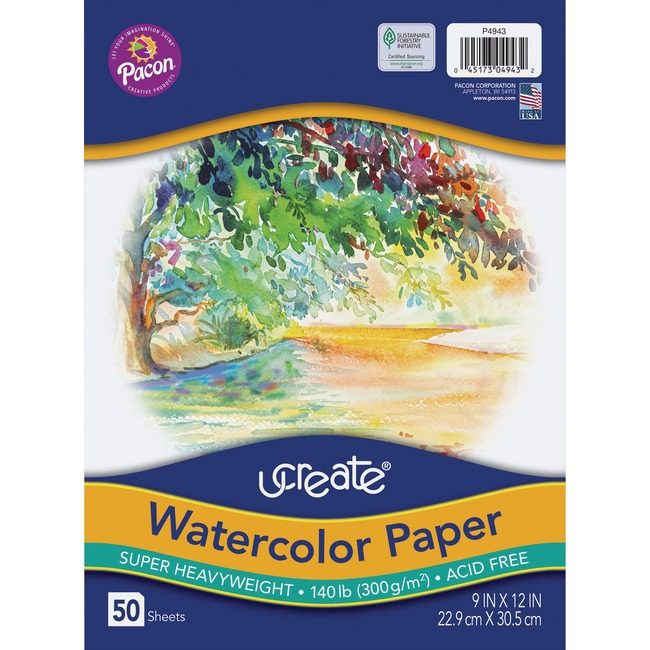 Pacon Corporation Paper Wtrclr 140LB White PACP4943
