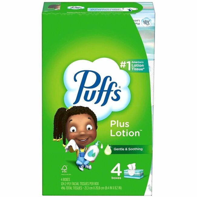 Procter & Gamble P&G Professional / product-specific brand Puffs Plus 6 4X124Ct Fam Lcp K PGC58600