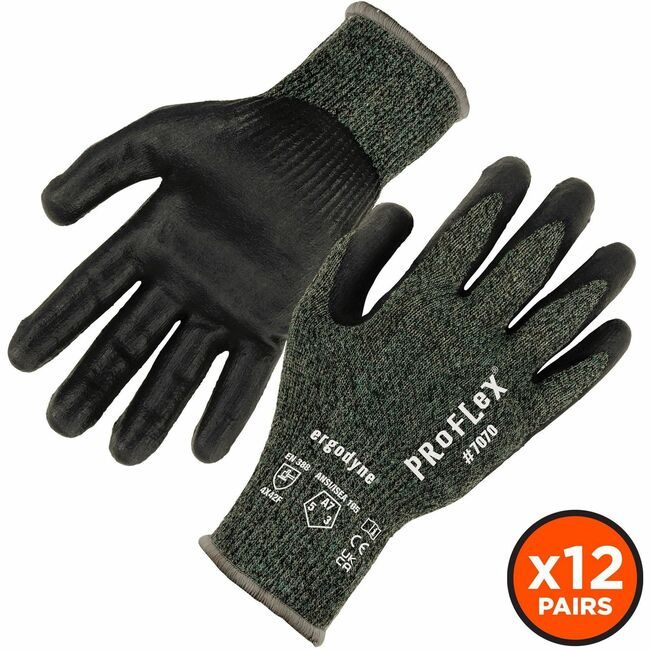 Ergodyne Glove Coated A7 Natural Green L EGO18034