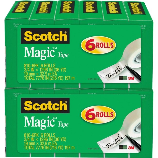 3M Company Tape Roll Inv 3/4X1296" 6 Pack MMM8106PKBD