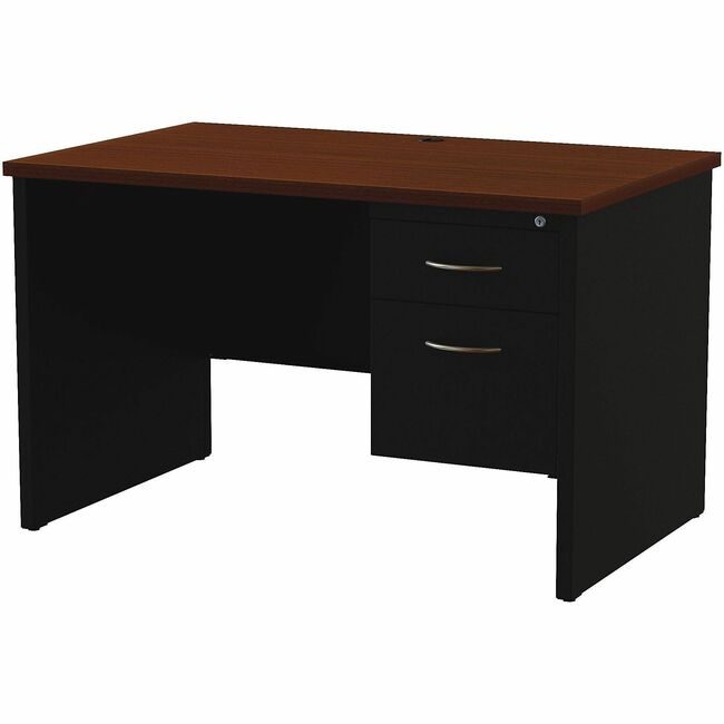 Lorell Desk 30"X48" RH PED Bk/Wl LLR79147