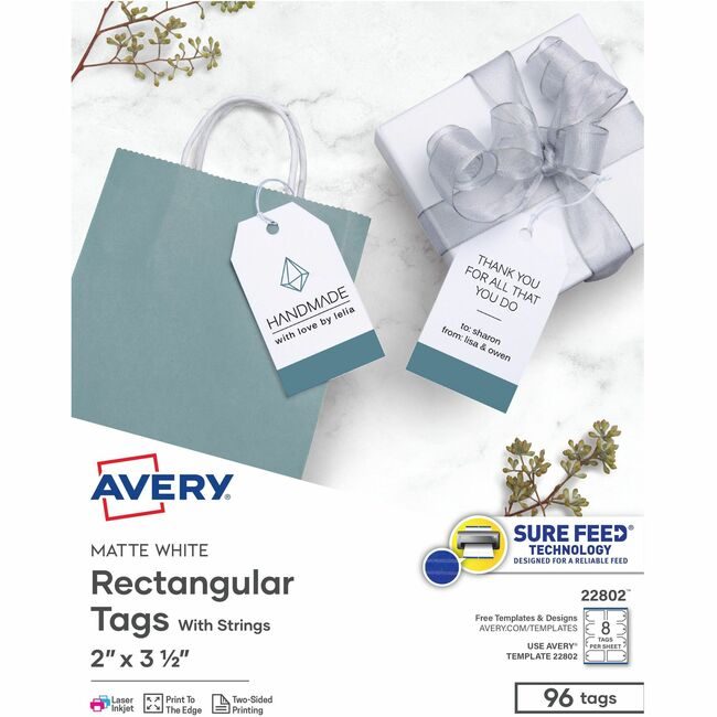 Avery Products Corporation Tag Printable W/String Rect AVE22802