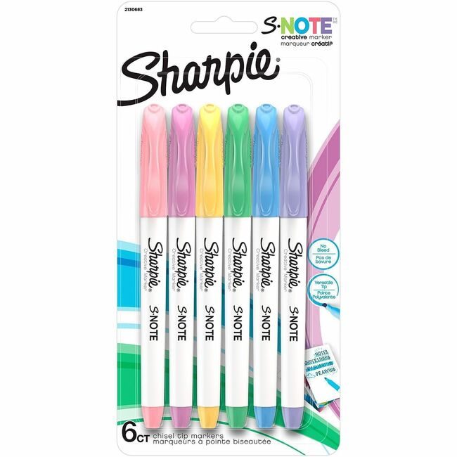 Sharpie / Expo / Prismacolor / Sanford Newell Brands / Sanford Sharpie / Expo / Prismacolor / Highlighter S-Note Assorted 6 Count SAN2130683