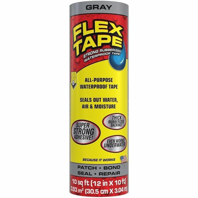 Swift Response, LLC Flex Seal Tape 12"X10 Gray FLXTFSGRYR1210