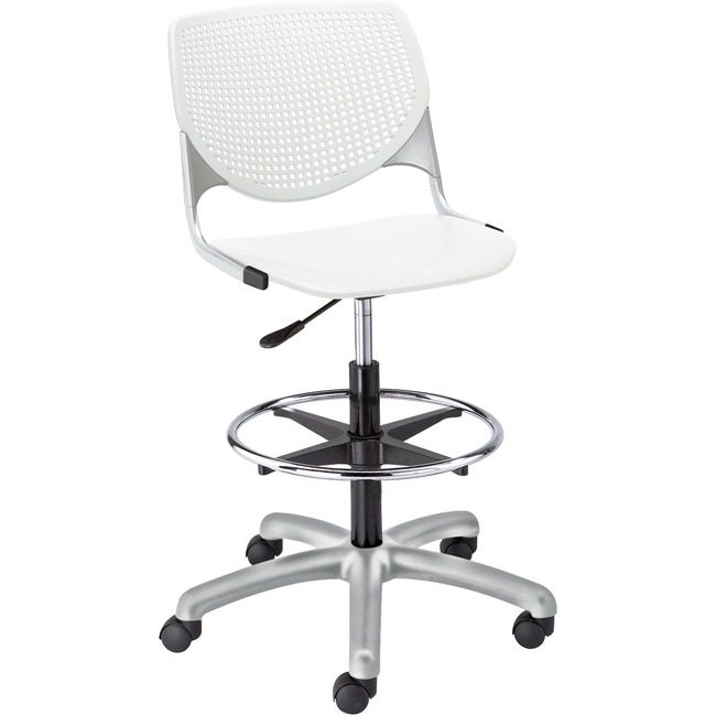 KFI Seating Poly Adj Stool Perf Back KFIDS2300P08