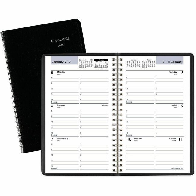 ACCO Brands AT-A-GLANCE Book Appt Weekly 5X8 Black AAGG200-00