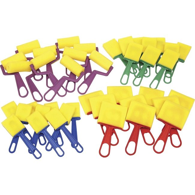 Pacon Corporation Set Brsh/Rolr Foam Assorted 40PC PAC5212