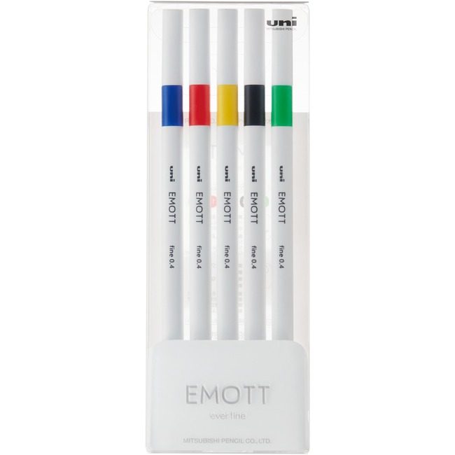 Mitsubishi Pencil Co. / uni-ball Markers Porous Point Emott 5 Count UBC24828