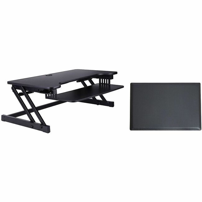 Rocelco Riser Desk Mat Bndl 37"W Black RCLRDADRBMAFM