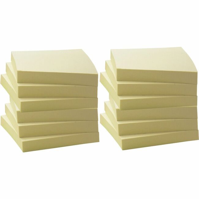 Business Source Notes Adhesive Rcycld 3X3 12 Pack BSN36620