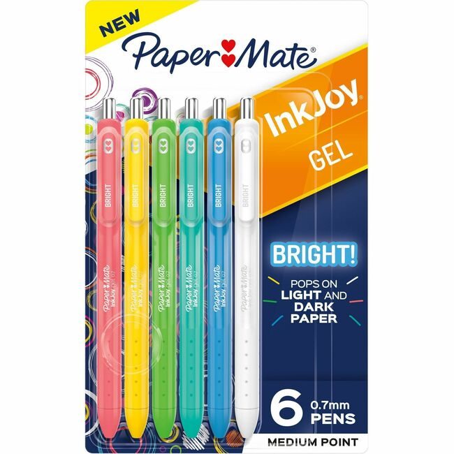 Newell Brands Paper Mate Pen Gel Ij Bright Assorted 6 Count PAP2173765