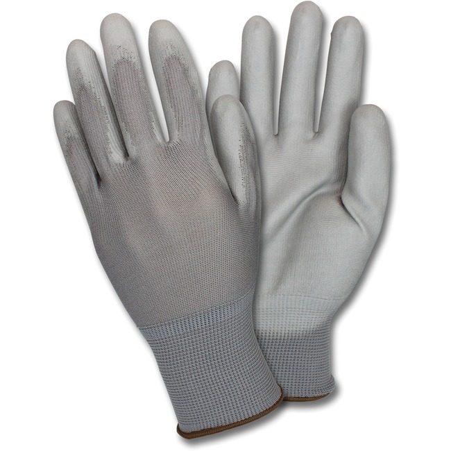 Hospeco Brands Group Safety Zone Glove Fmctd Nylon 2X4 SZNGNPU-2X-4-GY