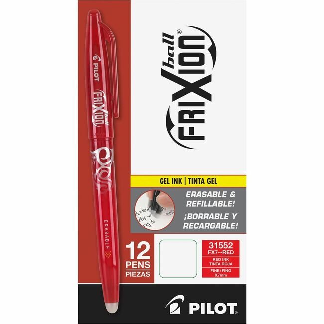 Pilot Corporation of America Pen Gel Frixion Erase .7 Red PIL31552