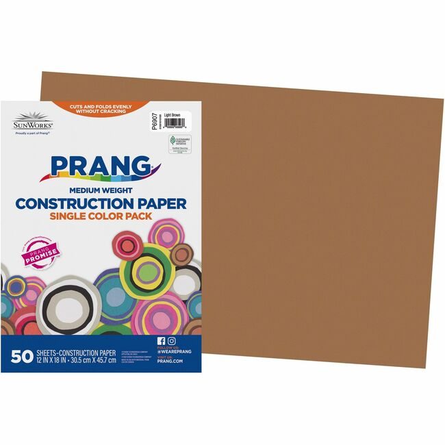 Pacon Corporation Paper Constr 12X18 Lbn 50SH PAC6907