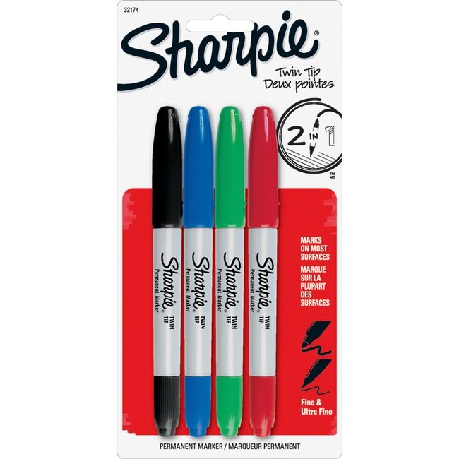 Sharpie / Expo / Prismacolor / Sanford Newell Brands / Sanford Sharpie / Expo / Prismacolor / Marker Twin Assorted 4 Pack SAN32174PP