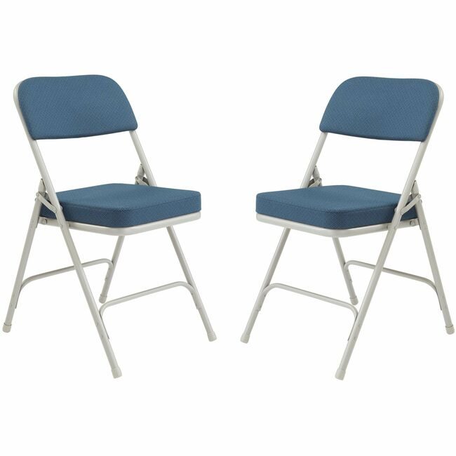 National Public Seating Chair Fold Fab Blu 3200SER NPS3215