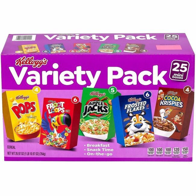 Varies / verify SKU SKU-LEVEL VERIFICATION REQUIRED Food Kelloggs Ceral Pk 25 Count GRR22002287
