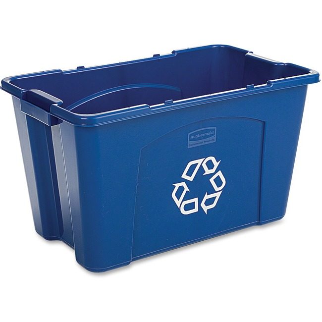 Rubbermaid Commercial Products Receptacle Rcyc 18GAL Be RCP571873BE