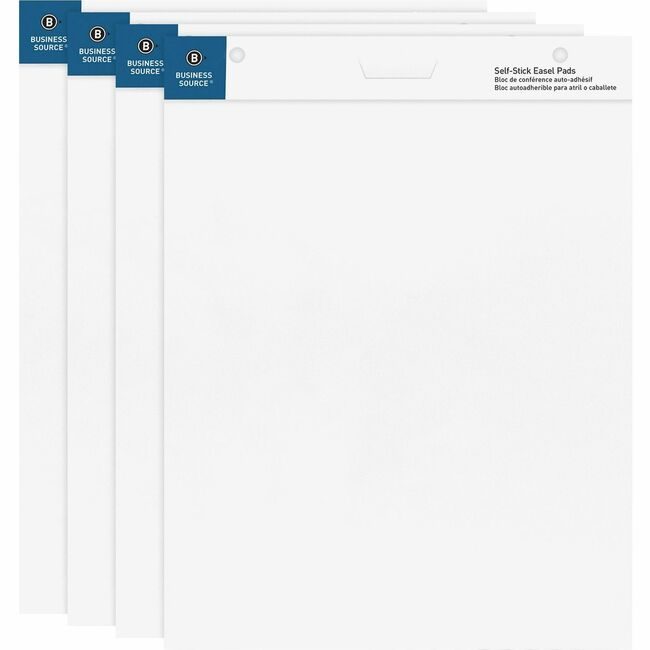 Business Source Pad Easel Slfstck Plain 4 Pack BSN38592