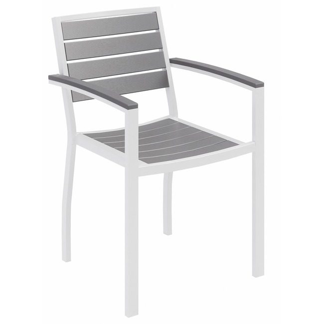 KFI Seating Chair Outdoor White Gray KFI5601WHGY