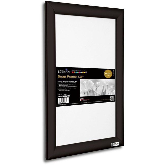 Stewart Superior Seco Snapframe Almnm 27X41 Black SSCSN2741BLACK