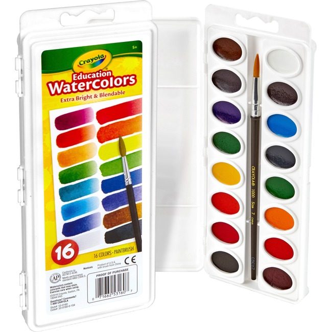 Crayola LLC Watercolors 16 AST Oval CYO530160