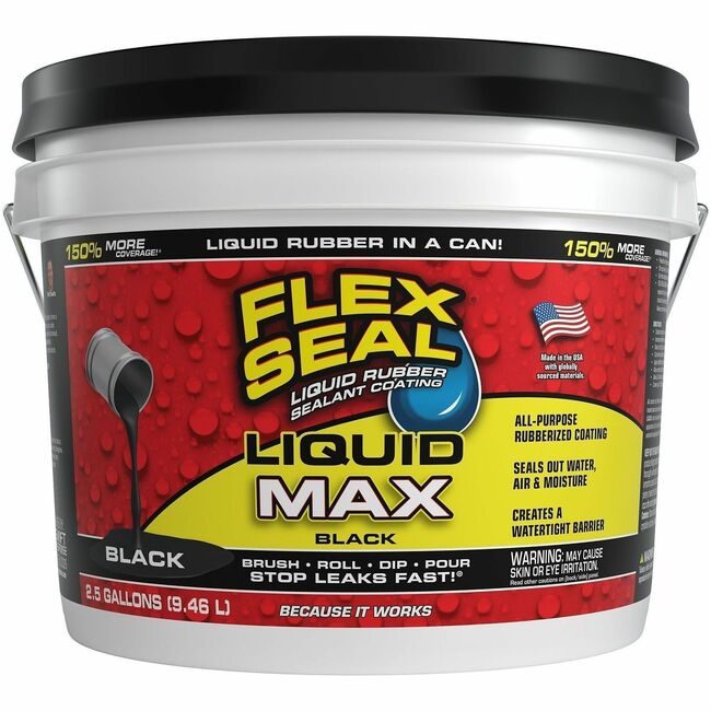 Swift Response, LLC Flex Seal Rubber Liquid 2.5GAL Black FLXLFSMAXBLK02