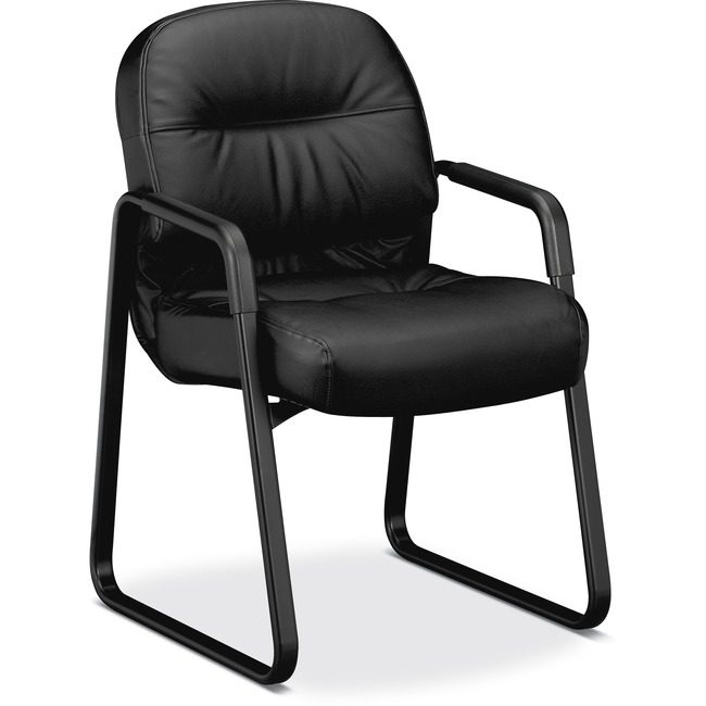 The HON Company Chair Guest Sled Lthr Black HON2093SR11T