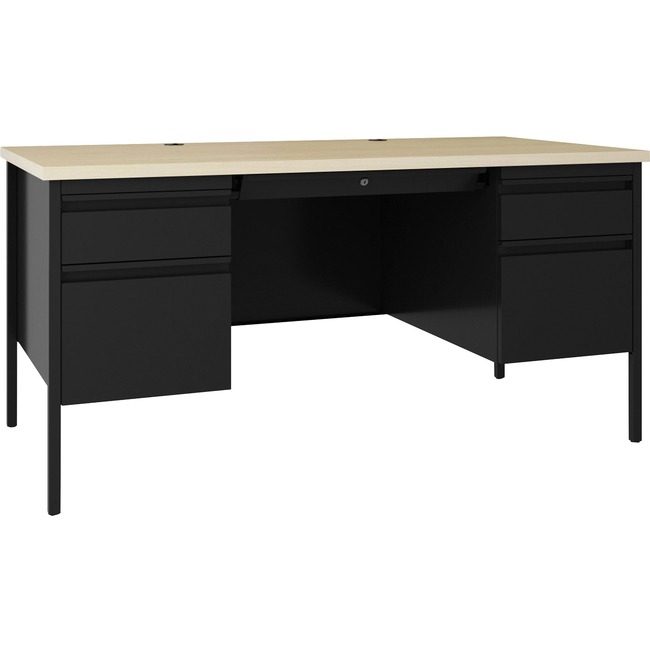 Lorell Desk Dblped 30X60 Bk/Mp LLR60930
