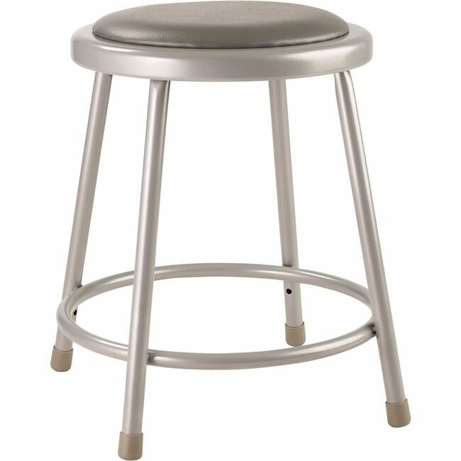 National Public Seating Stool 18IN Vin Gray NPS6418