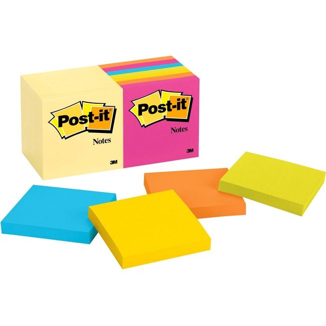 3M Company Pad 3X3 Neon 14/PK Yellow MMM65414YWM