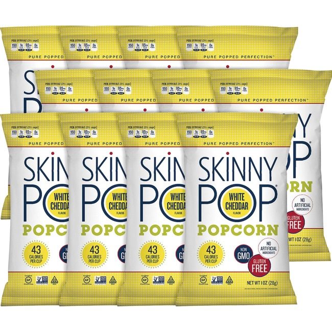 SkinnyPop / Amplify Snack Brands Popcorn Whtcheddar 1Z 12 Count PCN00443