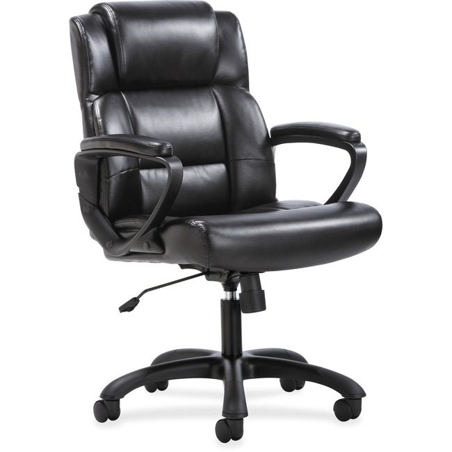 basyx by HON The HON Company basyx by Chair Exec Leather Black BSXVST305