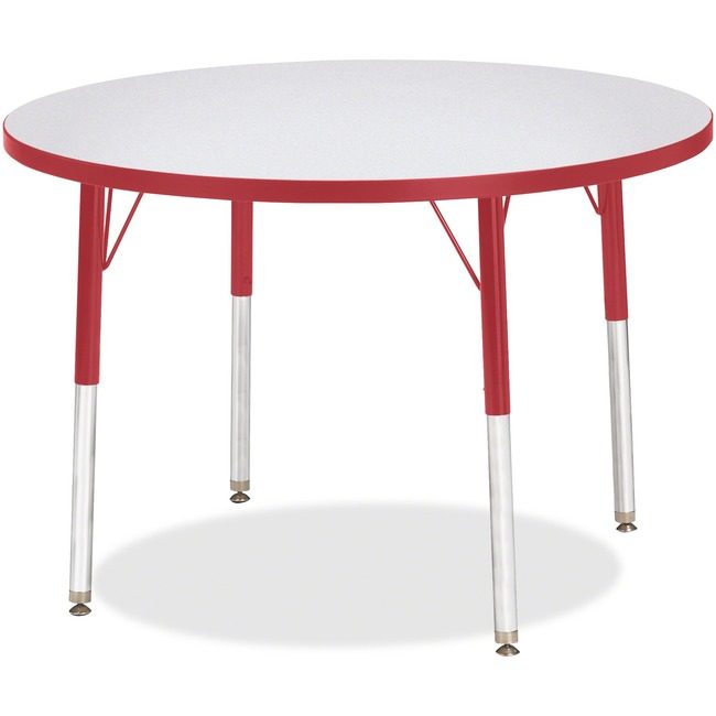 Jonti-Craft, Inc. Table Activity 36"RND Gy/Rd JNT6488JCA008