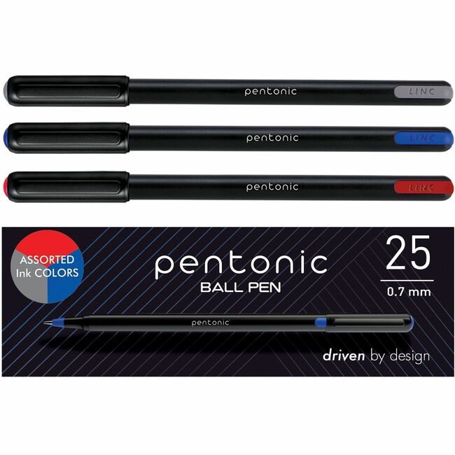 TOPS Products Pentonic Pen Bp 0.7MM Assorted 25/BX PNTPEN12126