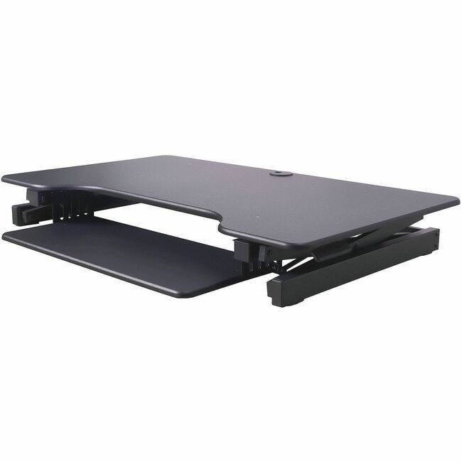 Rocelco Riser Desk Acusb 40"W Black RCLRDADRB40ACUS
