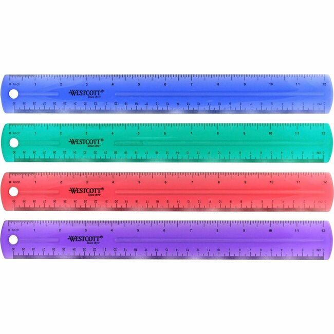 Westcott / Acme United Acme United Corporation Westcott / Ruler 12" Jewel Color Assorted ACM12975