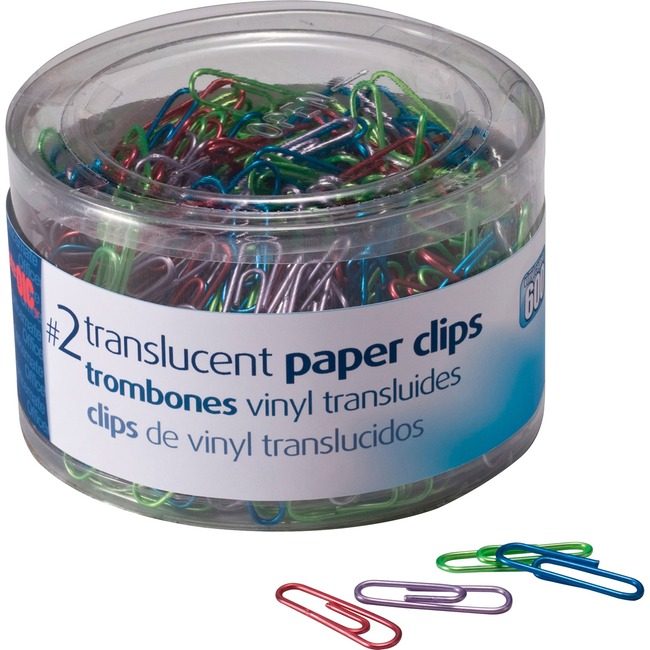 Officemate Clips Paper #2 Trnslcnt OIC97211