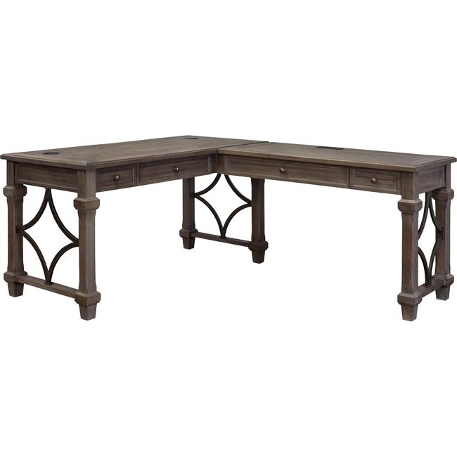 Martin Furniture Open L Desk W/Open Return MRTIMCA386RRR
