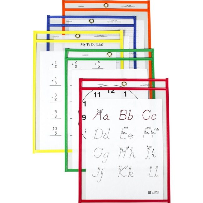 C-Line Products Pocket Dry Erase 9X12 25 Count CLI40620