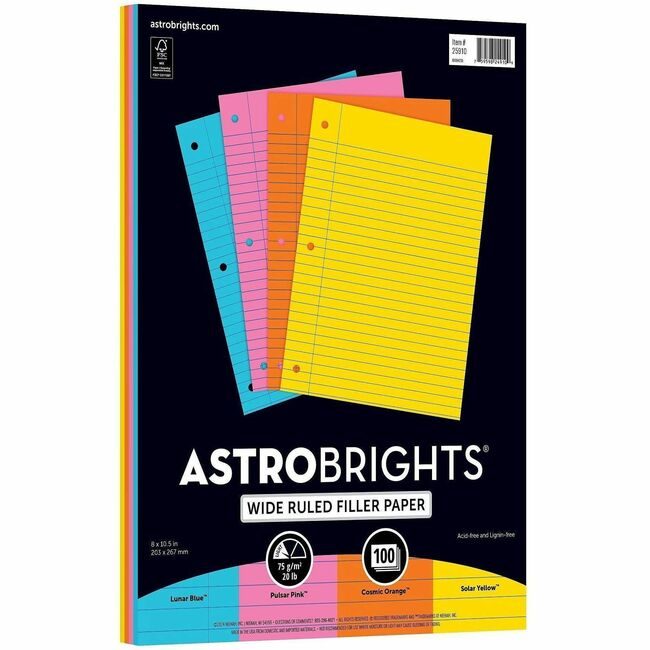 Neenah Paper, Inc. Astrobrights Filler Book Assorted WAU2591001