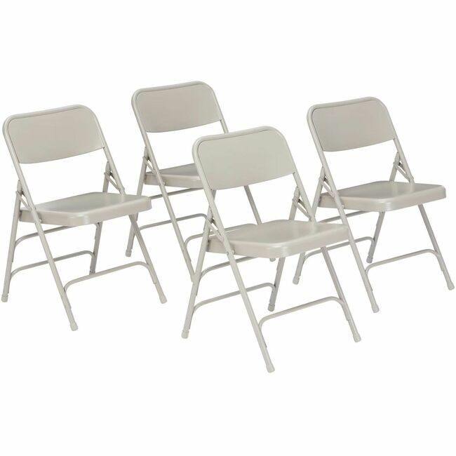 National Public Seating Chair Fold Steel Gray 300SER NPS302