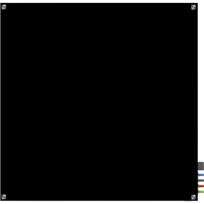 Ghent Manufacturing Board Mag Sq Gl 4X4 Black GHEHMYSM44BK