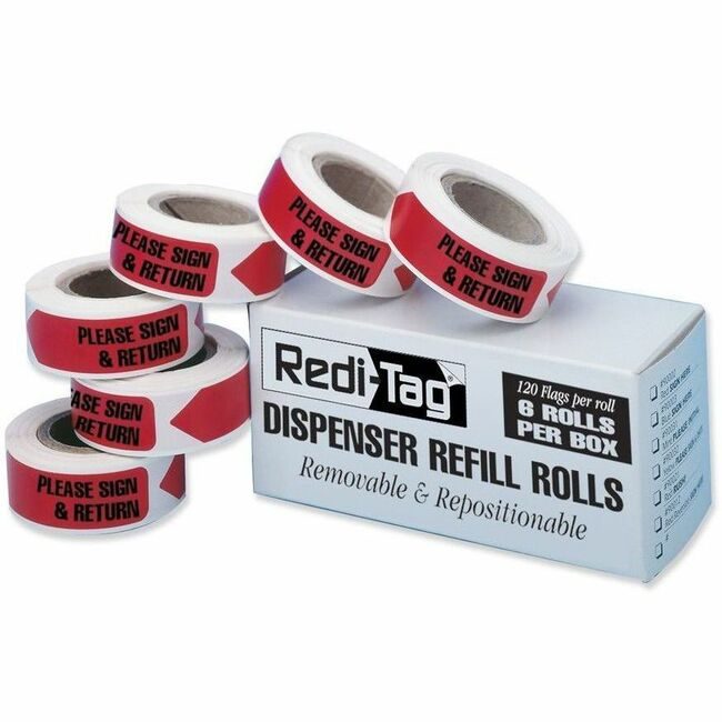 Redi-Tag Refill Tag Sign/Rtn Red RTG91037