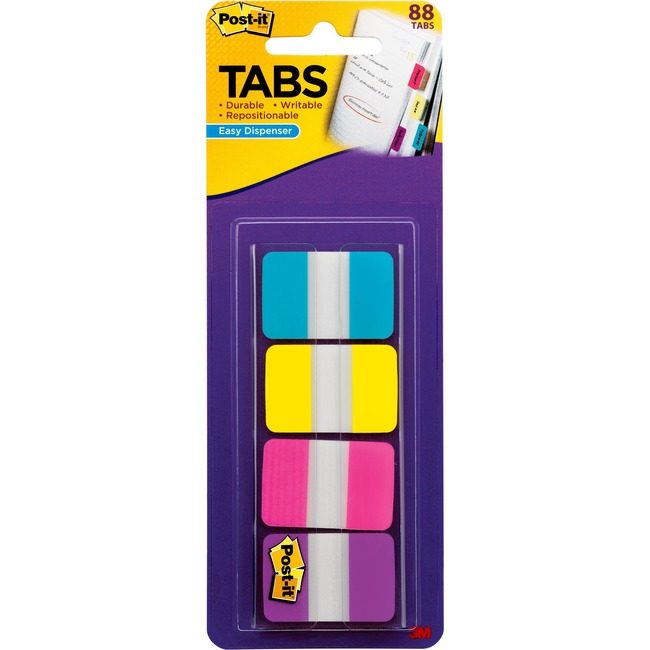 3M Company Tabs Post-It Solid 1" Assorted MMM686AYPV1IN