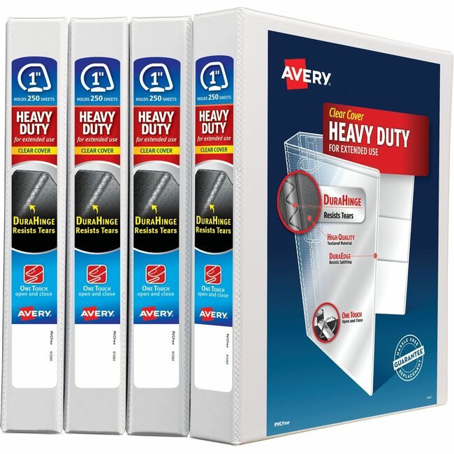Avery Products Corporation Binder 1" 4 Pack White AVE79780