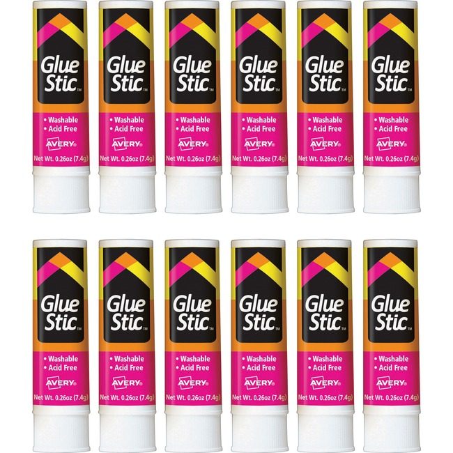 Avery Products Corporation Glue Stick Perm .26OZ Clear AVE00166BX