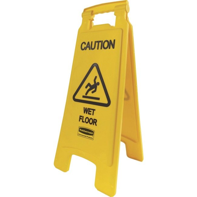 Rubbermaid Commercial Products Sign Safety Wet Floor RCP611277YW