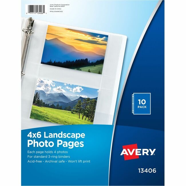Avery Products Corporation Pages Photo 4X6 AVE13406